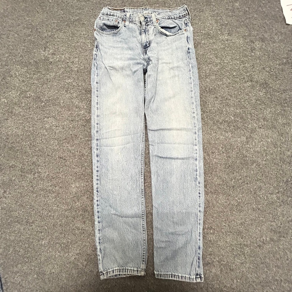 Levi's Jeans Mens Size 32x34 Light Wash 505 Regular Fit Straight Leg Denim